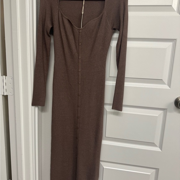 Worth Collective Espresso Sweater Dress, NWT - Picture 1 of 4